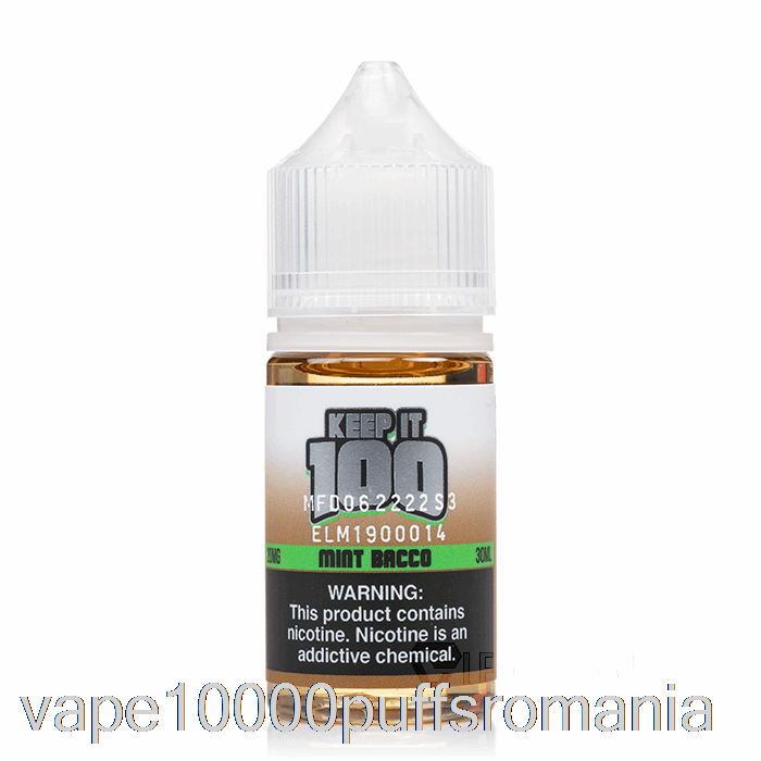 Vape Romania Menta Saruri De Bacco - Pastreaza-l 100 - 30ml 50mg